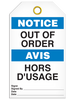 Bilingual Notice Â Out Of Order Tag