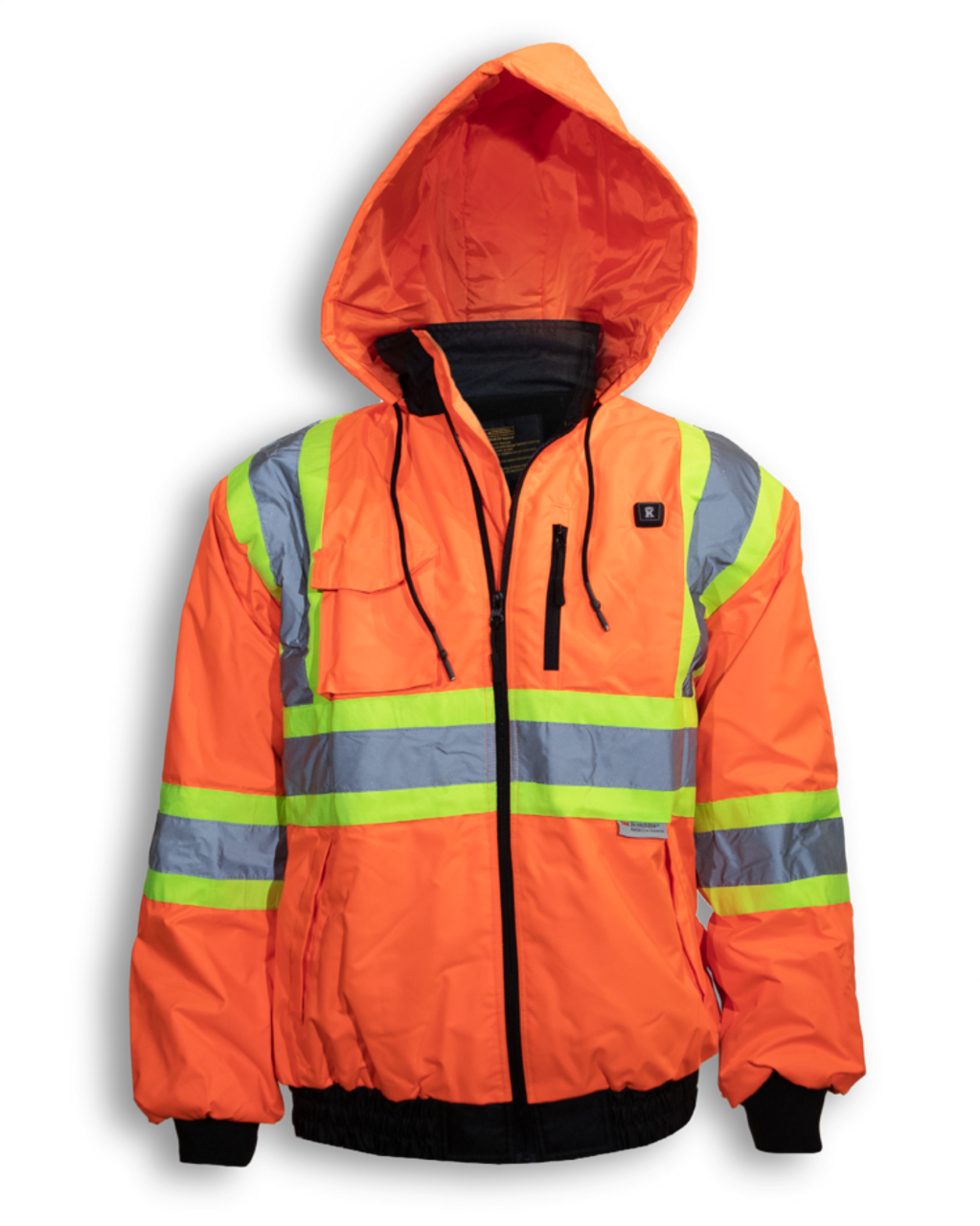 230C-3 Orange Hi Vis Warm Jacket with pockets Safety Depot