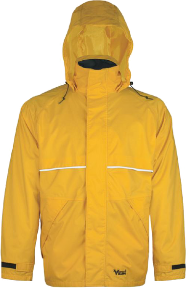 Hooded Jacket, Zip Slash Pockets - Yellow | Viking Outwear