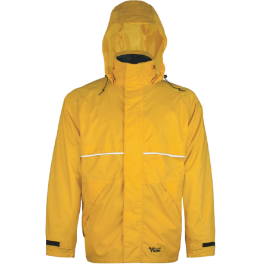 Hooded Jacket, Zip Slash Pockets - Yellow | Viking Outwear