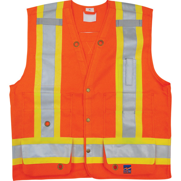 Surveyor Safety Vest, D-Ring Access - Fluorescent Orange  | Viking Outwears