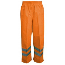 Safety Waist Pant, Ripstop Material - Fluorescent Orange  | Viking Outwears