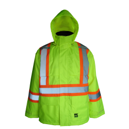 Jacket w/ Detachable Insulated Hood - Fluorescent Green  | Viking Outwears