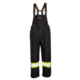 Detachable Bib Safety Pants - Black  | Viking Outwears