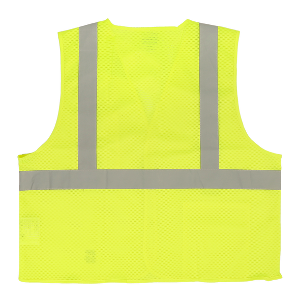 Mesh Safety Vest, Front Hook & Loop Closure - Fluorescent Green | Viking Outwear