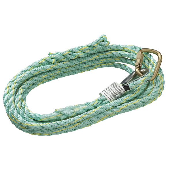 Vertical Lifeline - Carabiner & Back Splice - 200' (61 m), VL-1115-200