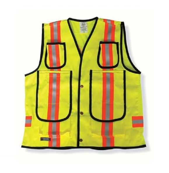 Supervisor Safety Vest With Full Mesh Back (Yellow) | Big K Clothing