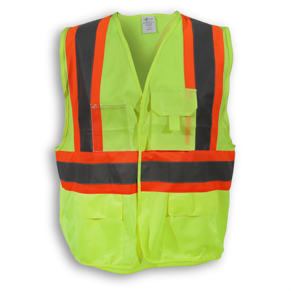 Polyester Lime Green Safety Vest | Big K Clothing