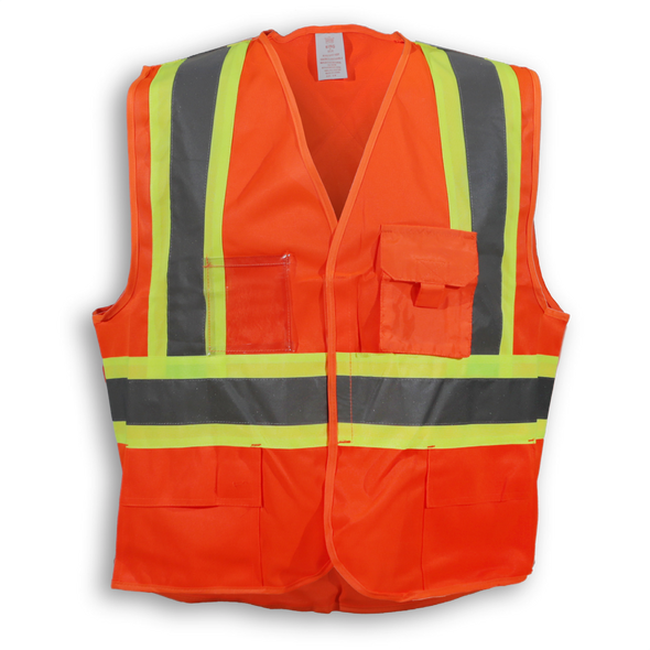 Polyester Orange Safety Vest | Big K Clothing