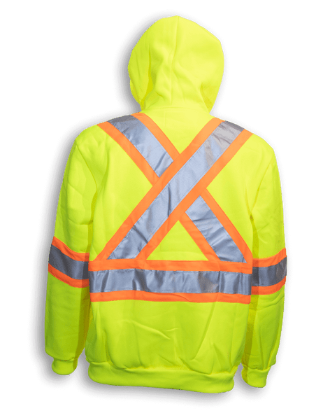 Lime Poly Hoodie with Detachable Hood