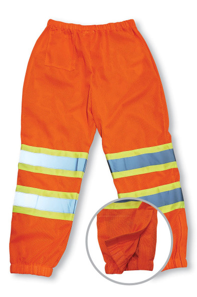 Orange Mesh Polyester Pant