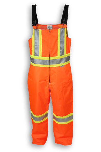 Orange Poly/Cotton Traffic Safety Overalls