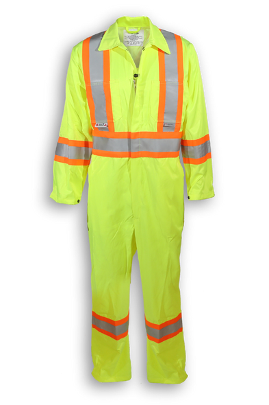 Hi Vis Lime Traffic Safety Coverall