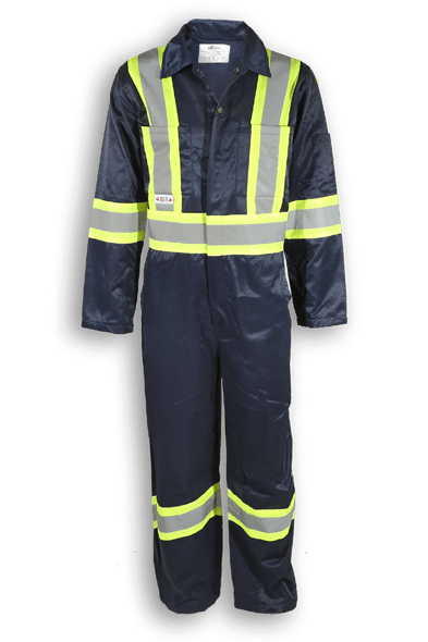 Hi Vis Navy Blue Traffic Safety Coverall