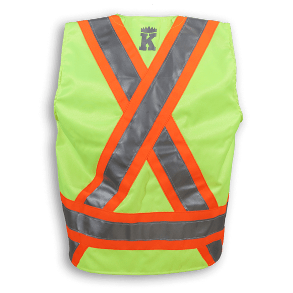 Lime Green Cotton Supervisor Safety Vest