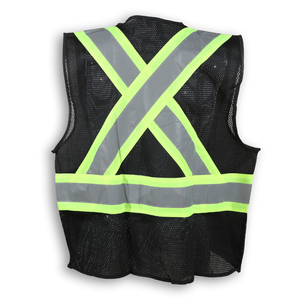 100% Polyester Mesh and Zipper Safety Vest