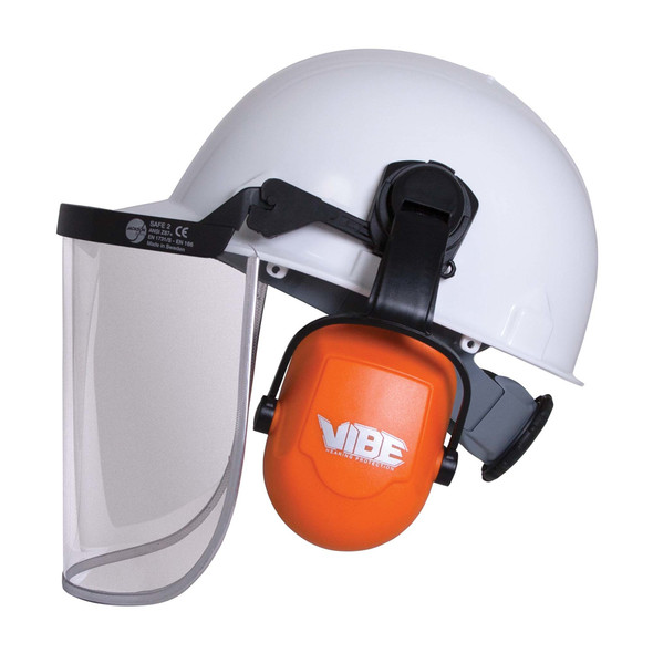 Safe 2 Protection System for Hard Hat- Face Shield: Clear Polycarbonate