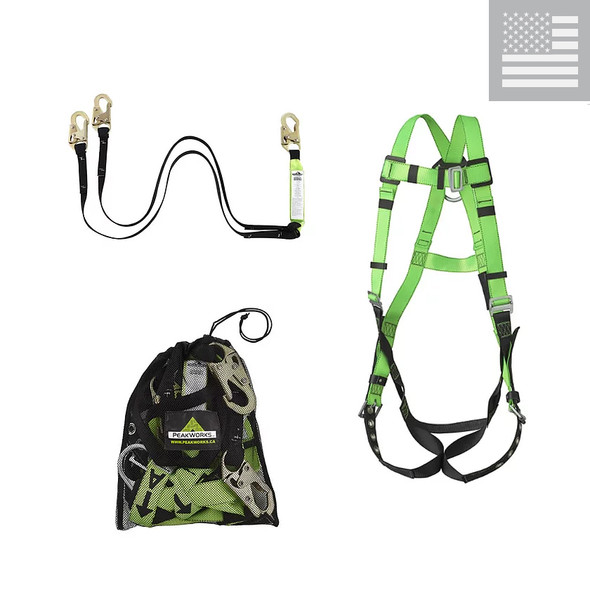 Contractor Kit: Harness, Lanyard, Mesh Bag