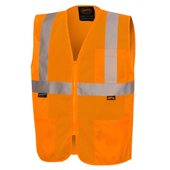 Self-Extinguishing Mesh Safety Vest