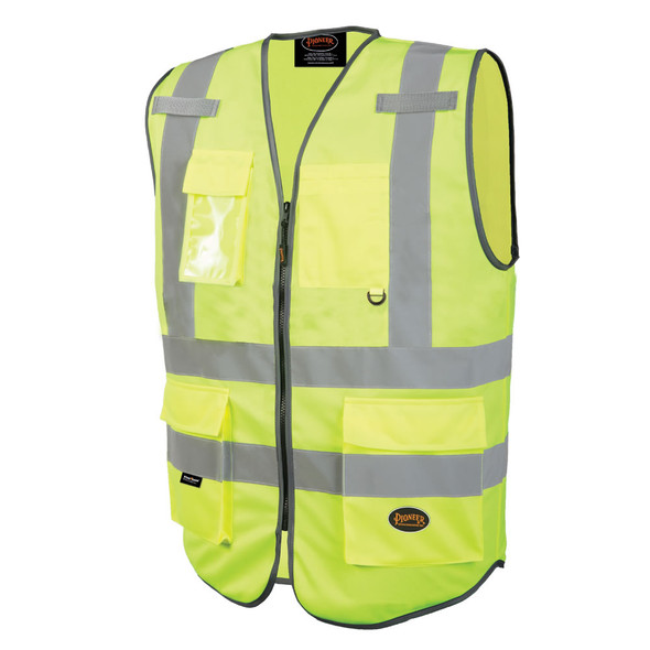 Solid Multi-Pocket Safety Vest