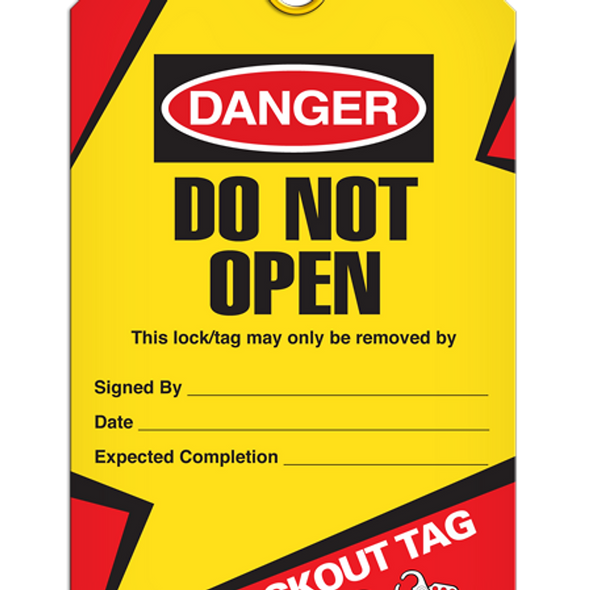 Danger  Do Not Open Tag - Lockout