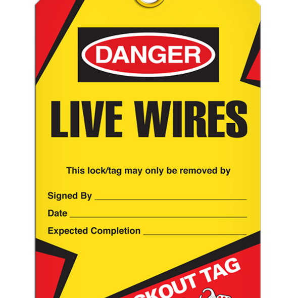 Danger  Live Wires Tag - Lockout