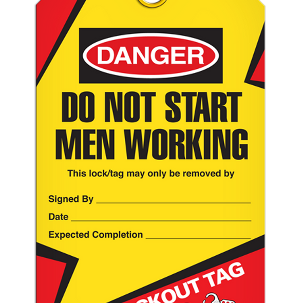 Danger  Do Not Start Men Working Tag - Lockout