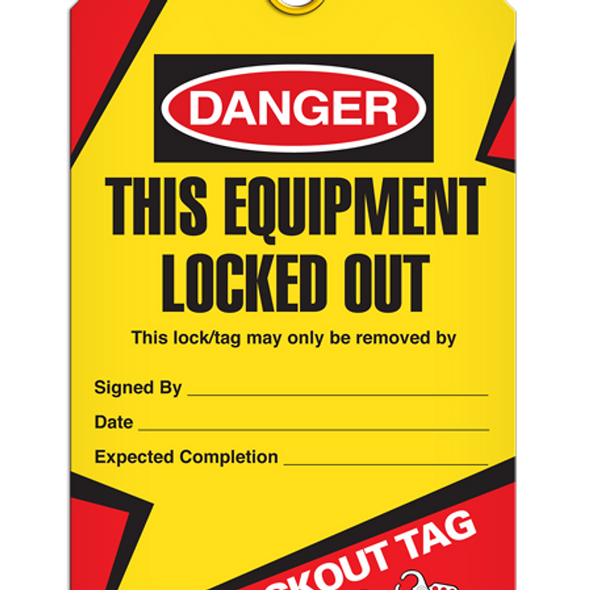 Danger  This Equipment Locked Out Tag - Lockout