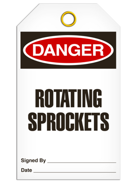 Danger - Rotating Sprockets
