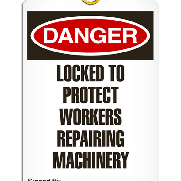 Danger - Locked To Protect Workers Repairing Machinery
