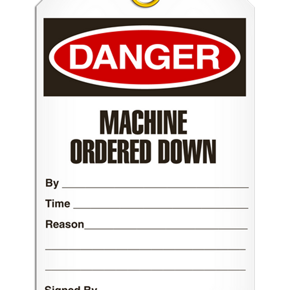 Danger - Machine Ordered Down