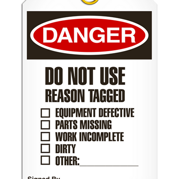 Danger - Do Not Use Reason Tagged: