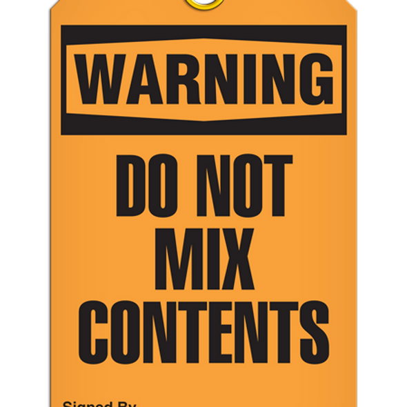 Warning  Do Not Mix Contents Tag