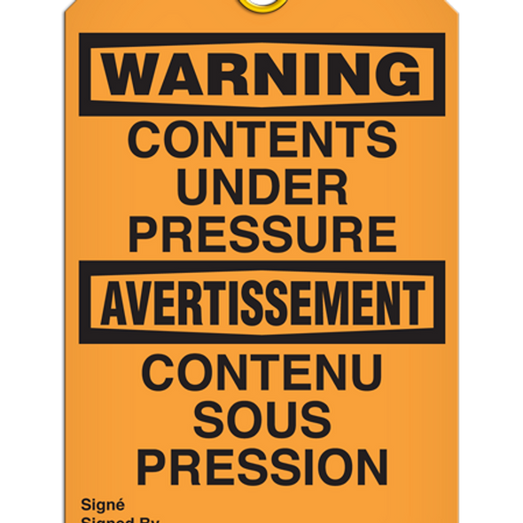 Bilingual Warning Â Contents Under Pressure