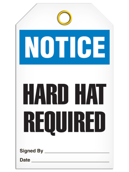 Notice  Hard Hat Required Tag