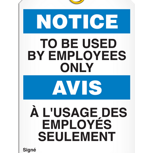 Bilingual Notice Â To Be Used By Employees Only