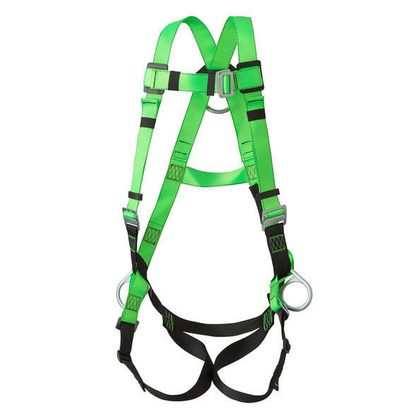 Hi-Vis Full Body Contractors Harness - 3D Class AP - FBH-10000B - PeakWorks - Green