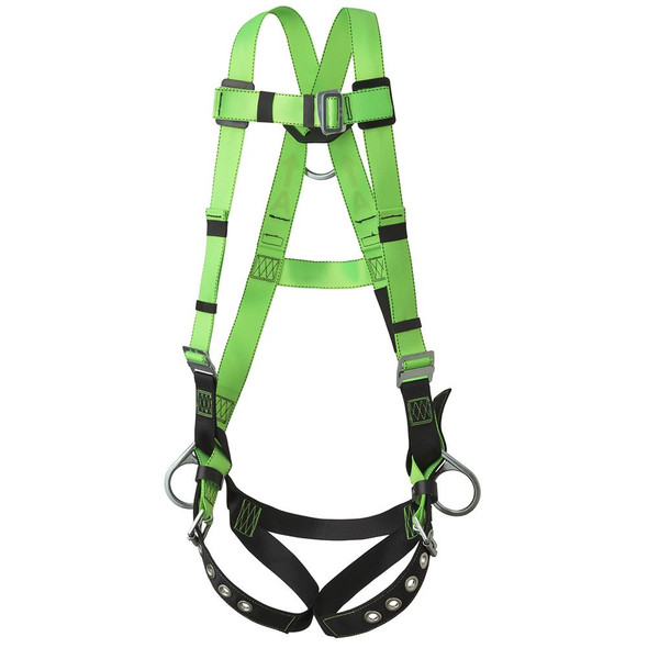 Hi-Vis Contractor Harness wih Grommet Leg Straps | 3D, Class AP | PeakWorks