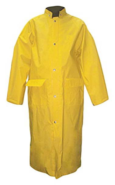 2 Piece Premium Long Coat with Detachable Hood - Yellow | Viking Outwear