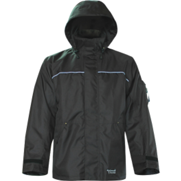 Hooded Jacket, Waterproof Pocket and Pit Zips, Multi Vented - Black | Viking Outwear