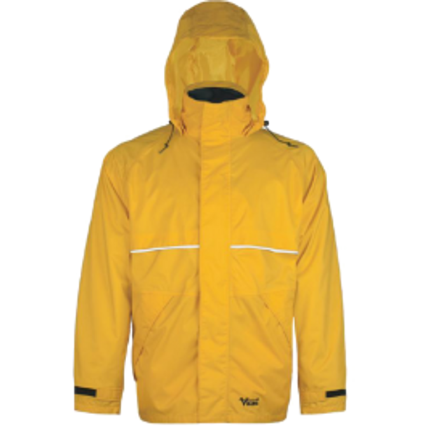 Hooded Jacket, Zip Slash Pockets - Yellow | Viking Outwear
