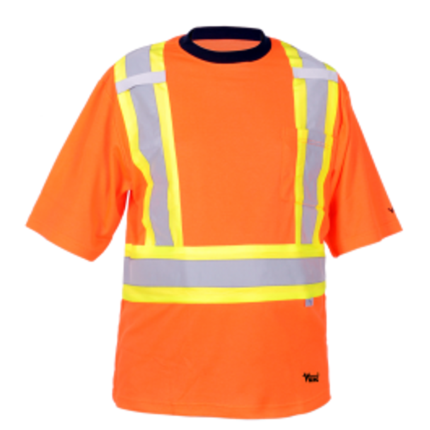 Hook & Loop Sealed Chest Pocket, Reflective Chest Strap - Fluorescent Orange  | Viking Outwears