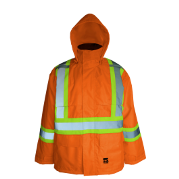 ThermoMAXX® Insulated Jacket w/ Detachable Insulated Hood - Fluorescent Orange  | Viking Outwears