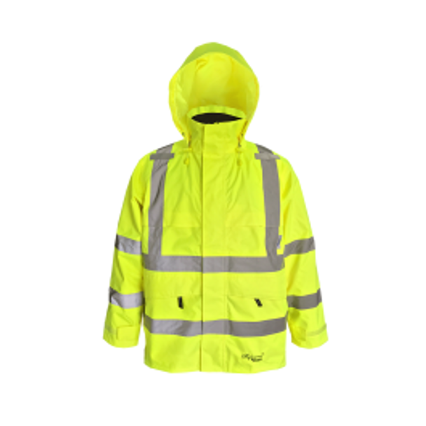 D6329JG Shell w/ Inner Fleece Jacket - Fluorescent Green  | Viking Outwears