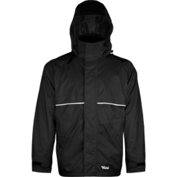 Hooded Jacket, Zip Slash Pockets - Black   | Viking Outwears