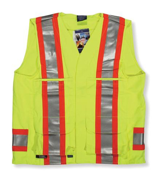 Hi Vis Yellow Tecasafe Supervisor Safety Vest | Big K Clothing