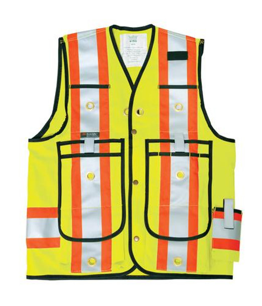 Lime Green Poly/Cotton Surveyor Safety Vest