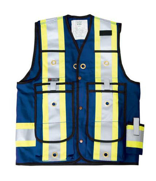 Royal Blue Poly/Cotton Surveyor Safety Vest