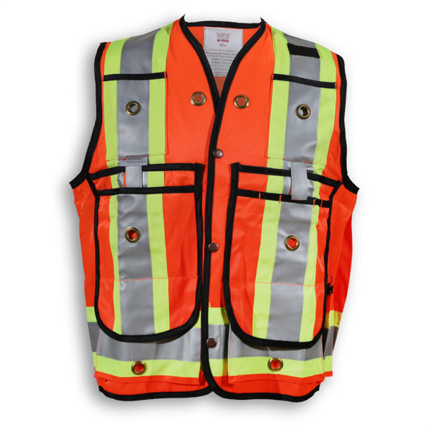 Premium Hi-Vis Poly/Cotton Surveyor Safety Vest | Big K (Multiple Color Options)