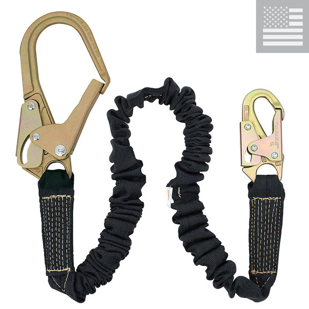 Welders Shock Absorbing Lanyard - Kevlar W/ POY Core - Single Leg - Weight Capacity 130 to 310 Lbs - 6'